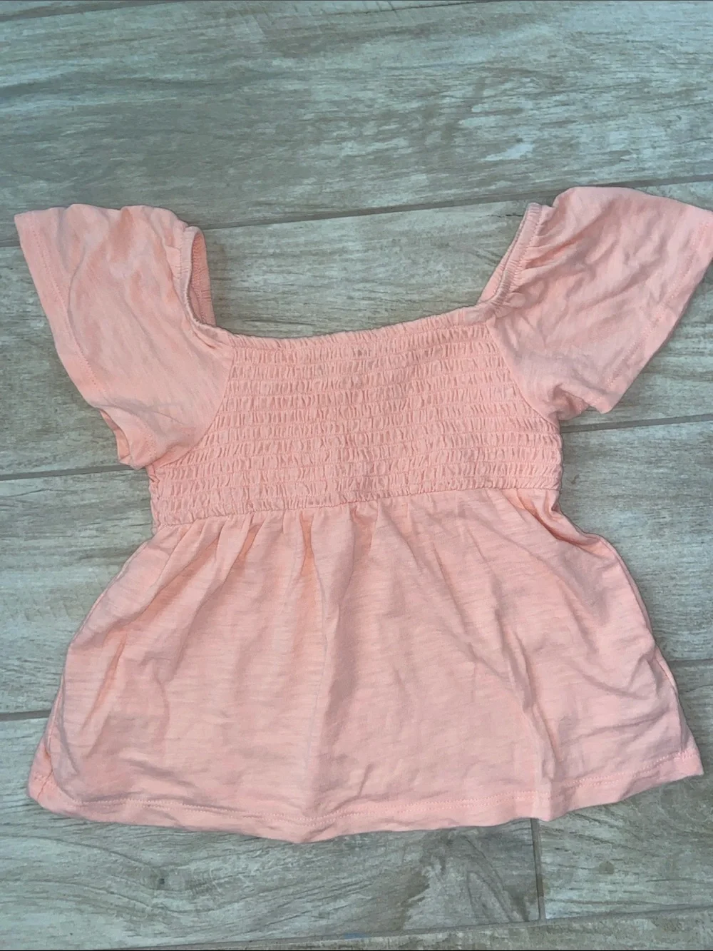 GAP Girls Kids Small Floral, Blue Stripes Peplum Cap Sleeve Tops Peach Pink